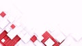 Abstract Red and White Geometric Square Background Royalty Free Stock Photo