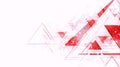 Abstract Red and White Geometric Triangle Background Royalty Free Stock Photo