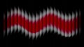 Abstract red and white jagged wave on black background Royalty Free Stock Photo