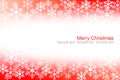 Abstract red and white snow flakes christmas background Royalty Free Stock Photo