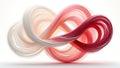 Abstract Red and White Swirls on Transparent Background Royalty Free Stock Photo