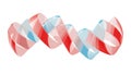 Abstract Red White Wavy Lines Pattern, vector design Generative AI Royalty Free Stock Photo
