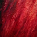 Abstract Red Wings Painting With Textured Feathers And Fur