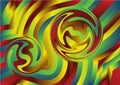 Abstract Red Yellow and Blue Gradient Curved Ripple Lines Background Image Royalty Free Stock Photo