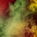 Abstract Red, Yellow, and Green Smokescreen Background