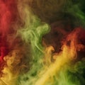 Abstract Red, Yellow, and Green Smokescreen Background Royalty Free Stock Photo