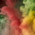 Abstract Red, Yellow, and Green Smokescreen Background Royalty Free Stock Photo