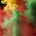 Abstract Red, Yellow, and Green Smokescreen Background Royalty Free Stock Photo