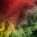 Abstract Red, Yellow, and Green Smokescreen Background Royalty Free Stock Photo