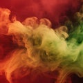 Abstract Red, Yellow, and Green Smokescreen Background Royalty Free Stock Photo