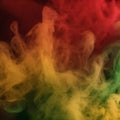 Abstract Red, Yellow, and Green Smokescreen Background Royalty Free Stock Photo