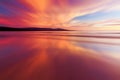 Abstract reflection of colorful sunset