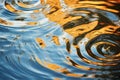 An abstract reflection of ripples and patterns on the surface of a pond