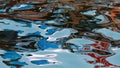 Abstract reflections of colours in water Royalty Free Stock Photo