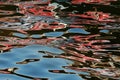 Abstract reflections of colours in water Royalty Free Stock Photo