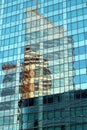 Paris business district confinement office buildings abstract reflections 