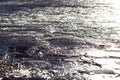 Abstract reflections in melting the icy cobblestones Royalty Free Stock Photo