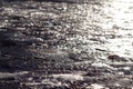 Abstract reflections in melting the icy cobblestones Royalty Free Stock Photo