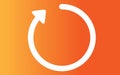 Abstract gradient refresh icon design illustration. Royalty Free Stock Photo