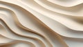 Abstract relief beige waves design with smooth curves and soft shadows on clean modern background