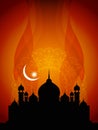 Abstract religious eid background with mosque.