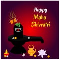 Abstract Religious Maha Shivratri Decorative Greeting Card Royalty Free Stock Photo