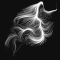 Abstract render of random wavy, curvy, writhe lines design element Series Royalty Free Stock Photo