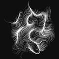 Abstract render of random wavy, curvy, writhe lines design element Series Royalty Free Stock Photo