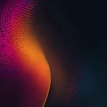 Abstract rendering showing gradient dots and curved lines design Royalty Free Stock Photo