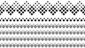 Abstract repeating diagonal square pattern separator line set Royalty Free Stock Photo