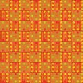 Abstract repeating pattern of multi-colored lines, squares and c Royalty Free Stock Photo
