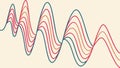 Abstract Repeating Wavy Lines Pattern, vector design Generative AI Royalty Free Stock Photo