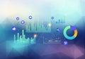 Abstract representation of analytics and data visualization. Royalty Free Stock Photo