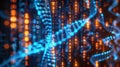 Abstract Digital DNA Helix with Binary Code for Genetic Engineering and Biotechnology. Royalty Free Stock Photo