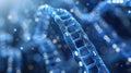 Binary Code DNA Structure Double Helix Blue Futuristic Technology Background Royalty Free Stock Photo