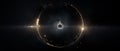 An abstract representation of a celestial scene centered around a black hole. Royalty Free Stock Photo