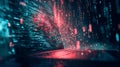Abstract representation of coding and software development featuring lines of code on a computer screen. A sleek Royalty Free Stock Photo