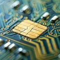 An abstract representation of the concept of credit card chip security Royalty Free Stock Photo