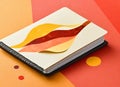 Abstract representation of the concept of notebookusing dynamic shapes and colors Royalty Free Stock Photo