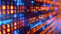 Binary Code Stream Abstract Background with Zeros and Ones Glowing on a Screen Royalty Free Stock Photo