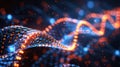 Abstract Digital Binary Code Helix DNA Structure Futuristic Technology Background Royalty Free Stock Photo