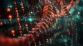 Digital DNA Helix Binary Code Stream Conceptual Illustration Royalty Free Stock Photo