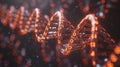Binary Code DNA Helix Structure Illustrating Genetic Engineering and Futuristic Technology Concept Royalty Free Stock Photo