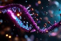 Abstract representation of a DNA molecule in high detail with vibrant colors, showcasing the complexity of genetic structures Royalty Free Stock Photo
