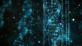 Digital DNA Helix with Binary Code, Futuristic Technology Concept, Genetic Research Royalty Free Stock Photo