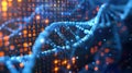 Abstract DNA Double Helix Structure with Binary Code for Science and Technology Royalty Free Stock Photo