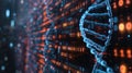 DNA Helix With Binary Code Background Abstract concept for science genetics and digital technology Royalty Free Stock Photo