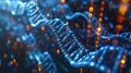 Double Helix DNA Structure with Binary Code Overlay for Genetic Research Royalty Free Stock Photo