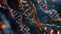 Digital DNA Double Helix Structure with Binary Code for Science and Technology Concept Royalty Free Stock Photo