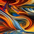An abstract representation of the elements of nature, with swirling patterns of fire, water, earth, and air merging together4, G Royalty Free Stock Photo